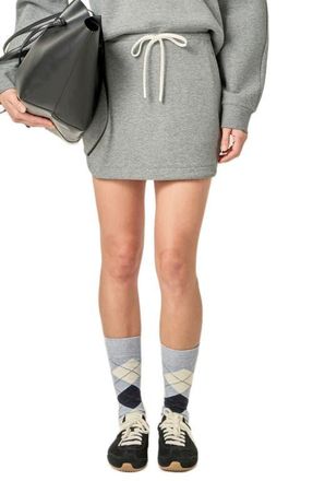 English Factory Scuba Drawstring Miniskirt in Grey at Nordstrom, Size X-Small