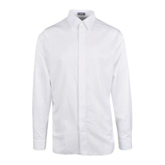 Dior Casual Shirts, male, White, Size: 2XL White Classic Shirt Long Sleeve