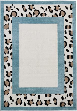 Nazar Rugs Alfombra de leopardo azul 120x160 cm