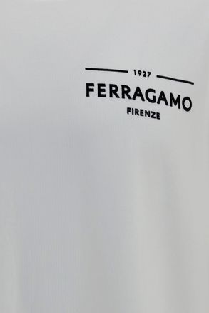 Ferragamo Mens Cotton T-Shirt Bright White Knitwear Sweater