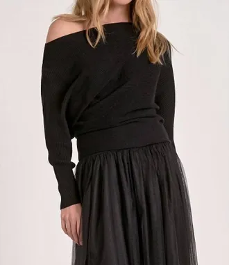 Elan Saffron Sweater In Black