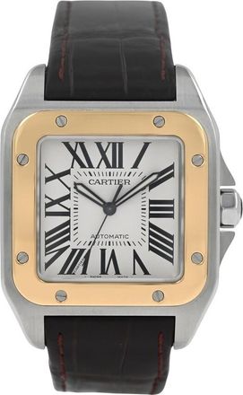 Cartier Pre-owned Cartier Santos 100 Silver Dial Mens Watch W20072X7