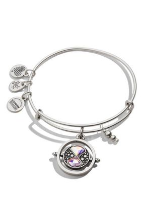 Alex and Ani Harry Potter Time Turner Spinner Charm Bangle Bracelet in Silver at Nordstrom