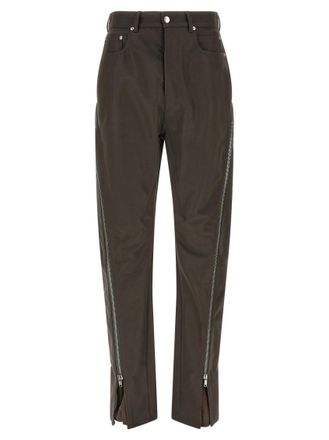 Rick Owens Brown Slim Flat Front Pants