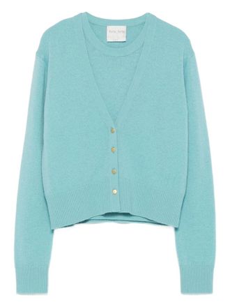 Forte_Forte Vest met V-hals - Blauw