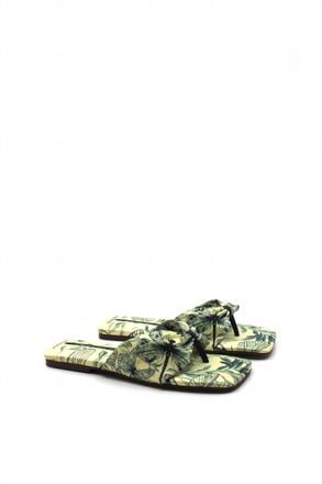 Free People Womens Tia Ruched Printed Sandal In Dragonfly Bandana
