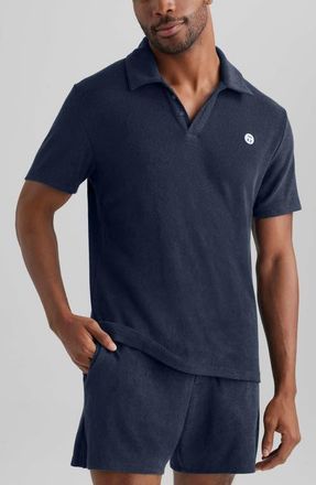 Tommy John Cabana Terry Polo in Dress Blues at Nordstrom, Size Xx-Large