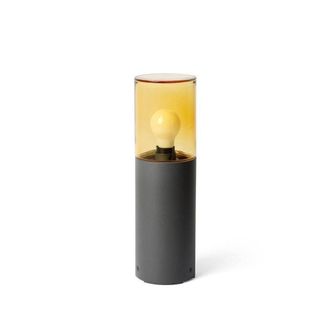 Netlighting Kila Dark Grey Beacon Pedestal Lamp 40cm Amber IP65