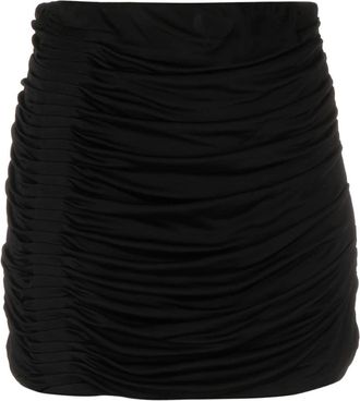 Gauge81 ruched jersey miniskirt - women - Viscose/Viscose - 36 - Black