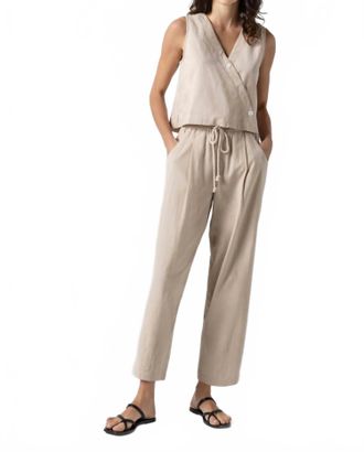 Lilla P Womens Summer Straight Leg Pants In Flax