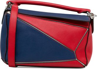 Loewe Pre-owned Womens Puzzle Shoulder Bag - Red Leather - One Size