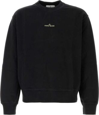 Stone Island Black Oversized Logo Sweatshirt