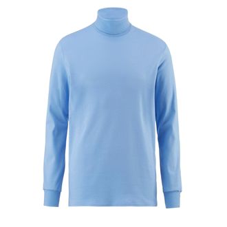Isa Rollkragenshirt ISA BODYWEAR mit Rollkragen, Herren, Gr. M, blau (jeans), Interlock, Obermaterial: 100% Baumwolle, unifarben, hoch geschlossener Aussc
