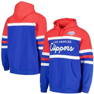 Mitchell & Ness Mens Mitchell & Ness Royal/Red LA Clippers Head Coach Pullover Hoodie at Nordstrom, Size Medium