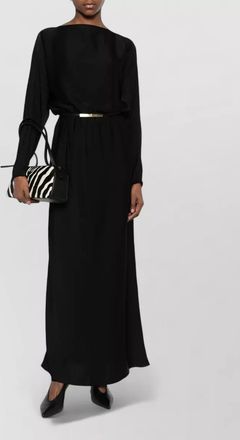 Max Mara msepentola satin dress belted open back