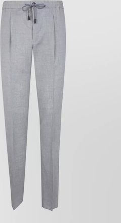 Incotex chino trousers elastic drawstring waist pleats