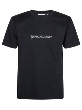 Off-white Black Arrow Pattern Back Graphic T-Shirt