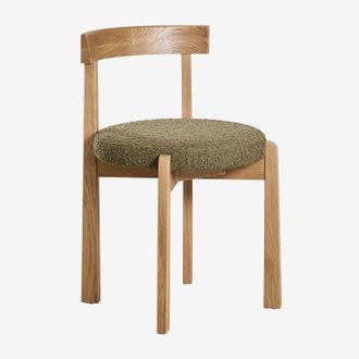 Sklum Pack De 2 Sillas De Comedor En Madera De Roble Y Tapizadas Manila Sklum