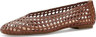French Sole Rosalie Womens Flat Shoes Cognac : 7.5 M, Leather