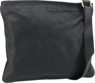 Gucci Pre-owned Leren Crossbodytas - Dames - Vintage Schoudertas - Zwart - ONE Size - Leer - Vintage