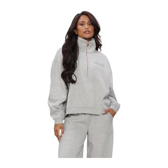 Deblon Sports Aisha Half Zip Sweater - Dames - Sport - Grijs - Maat: L Katoen