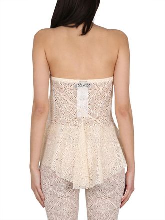Dsquared2 All-Over Embroidered Top - Powder