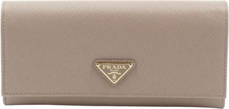 Prada Large Saffiano Leather Wallet - Heren - Portefeuilles - Roze - ONE Size - Leer - Accessoires