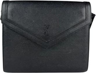 Saint Laurent Pre-owned Shoulder Bags, female, Black, Size: ONE SIZE Pre-owned Leather shoulder-bags