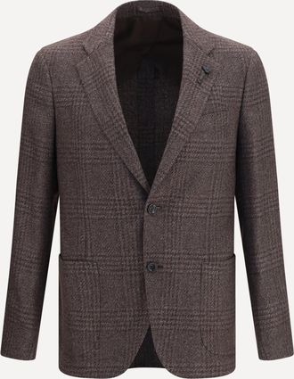 Lardini Single-breasted wool-blend Blazer Male 54