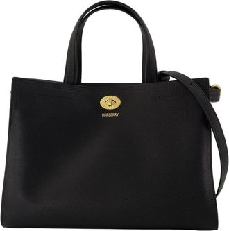Burberry Small Cotswolds Tote - Dames - Handtassen - Zwart - ONE Size - Wol - Tassen