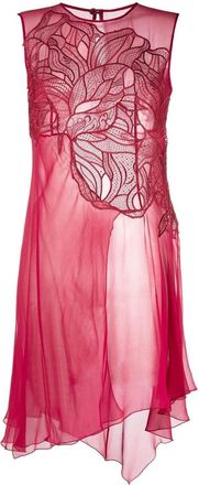 Alberta Ferretti floral-embroidered shift blouse - women - Polyester/Silk - 42