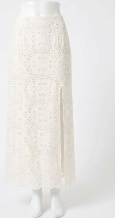 Z Supply Emrie Eyelet Skirt In White