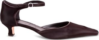 Aeyde Pumps Tillie con cinturino alla caviglia 35mm - Marrone