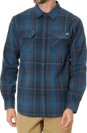 Salty Crew Daybreak Flannel Shirt In Navy