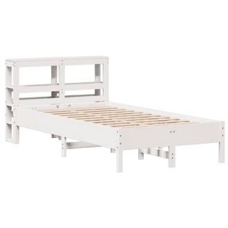 Berkfield Home Decorative Bed Frame Frame White 120x190 cm Small Double Solid Wo