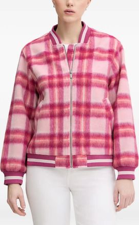 Benetton checked zip jacket - Pink