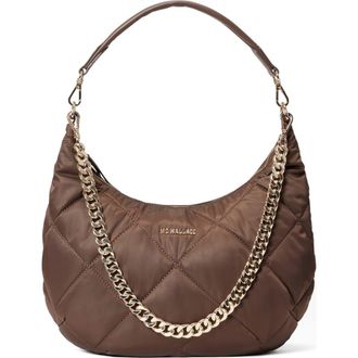 MZ Wallace Bowery Quilted Shoulder Bag in Walnut at Nordstrom