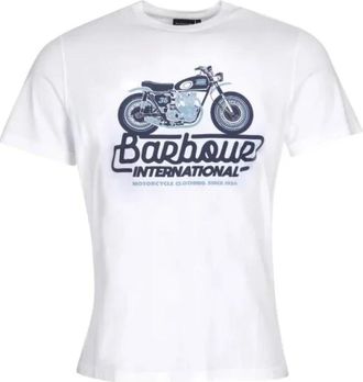 Barbour Modern Reflex T-Shirt - Heren - T-shirts - Wit - L - Katoen - Tops