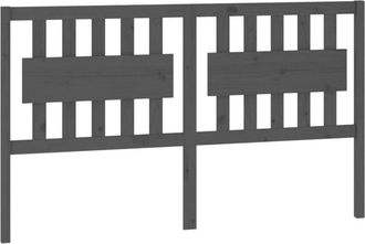 vidaXL Cabecero de cama madera maciza de pino gris 155,5x4x100 cm Vidaxl