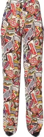 Dsquared2 Wide-Leg Viscose Trousers - Multicolor