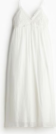 H&M Trägerkleid mit Stickdetail - White