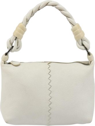 Bottega Veneta Vintage Leather White Leather Handbag (Pre-Owned)