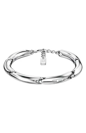 Diesel Elongated Link Chain Bracelet in Silver at Nordstrom