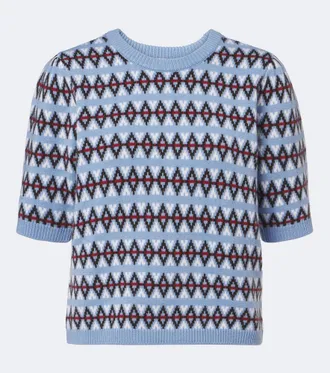 Frame Denim Jacquard wool and cashmere sweater