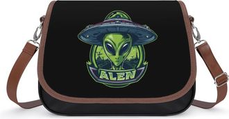 Generic Aliens1 And Ship Fashion Womens Crossbody Bags Novelty Handbag Shoulder Bag Purse
