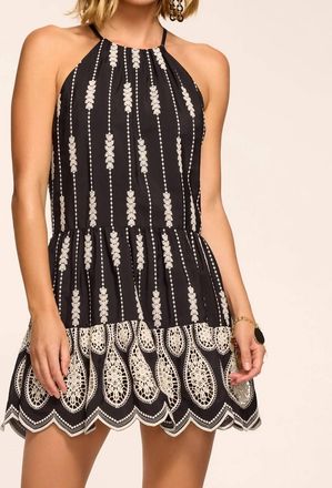 Ramy Brook Kaelyn Mini Dress In Black Lace