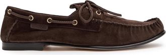 Tom Ford Theo Suede Boat Shoes - Brown - 44 (IT44 / UK10)