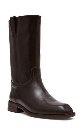 Steve Madden Primo Tall Leather Boot in Brown Leather at Nordstrom, Size 6.5