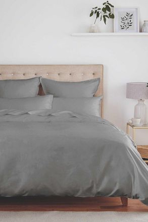 Murmur 500TC Plain Dye Duvet Cover in Dark Grey | Size: Super King