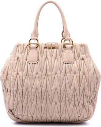 Miu Miu Pre-owned Miu Miu Matelasse Nappa Convertible Tote Ladies T7A52RPDYZRFH0RK